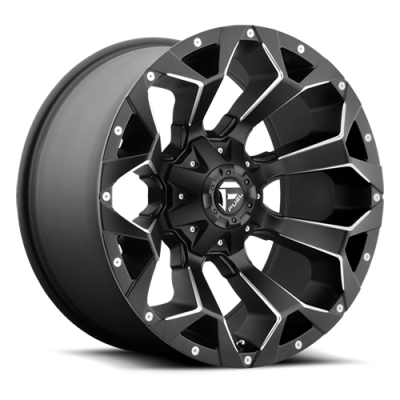 Aluminum Wheels 20X9 Assault D546 5 On 108/5 On 127 Matte Black/Milled 71.5 Bore 30 Offset 8 Spoke Fuel Off Road Wheels