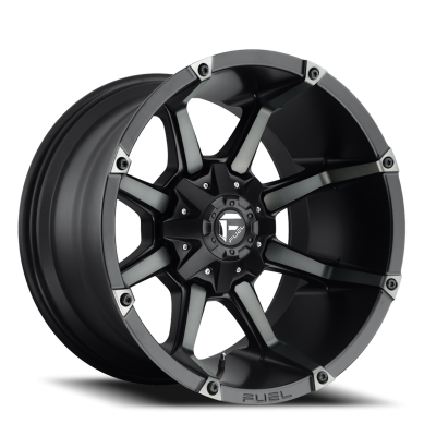 Aluminum Wheels 20X10 Coupler D556 8 On 165.1 Matte Black/Machined Dark Tint 125.2 Bore -12 Offset 8 Spoke Fuel Off Road Wheels