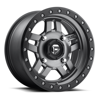 Aluminum Wheels 15X7 Anza UTV D558 4 On 156 Matte Anthracite Gray Black Ring 132 Bore 38 Offset 5 Spoke Fuel Off Road Wheels