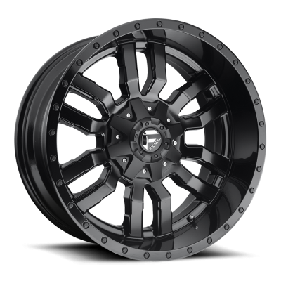 Aluminum Wheels 17X9 Sledge D596 6 On 135/6 On 139.7 Matte Black/Gloss Black Lip 106.1 Bore 2 Offset Fuel Off Road Wheels