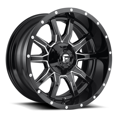 Aluminum Wheels 20X9 Vandal D627 5 On 114.3/5 On 127 Gloss Black/Milled 78.1 Bore 1 Offset 2.22 Lip Fuel Off Road Wheels
