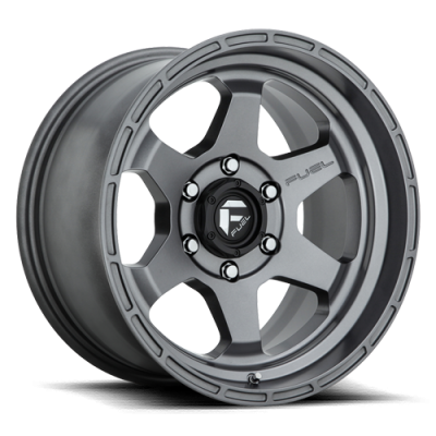 Aluminum Wheels 18X9 Shok D665 6 On 135 Matte Anthracite Gray 87.1 Bore 20 Offset Fuel Off Road Wheels