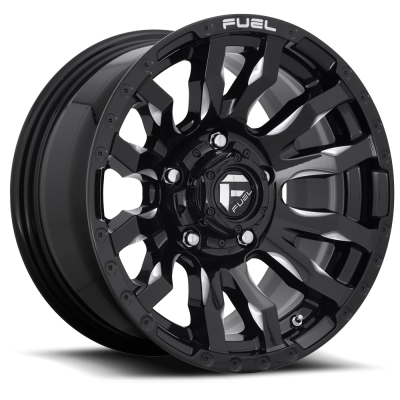 Aluminum Wheels 18X9 Blitz D673 5 On 150 Gloss Black Milled 110.1 Bore 20 Offset Multi Spoke Fuel Off Road Wheels
