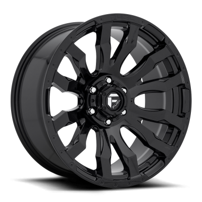 Aluminum Wheels 18X9 Blitz D675 6 On 135 Gloss Black 87.1 Bore 20 Offset Multi Spoke Fuel Off Road Wheels