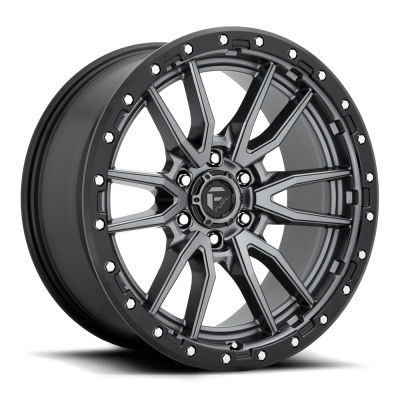 Aluminum Wheels 17X9 Rebel D680 6 On 120 Matte Gunmetal Gray Black Bead Ring 67.06 Bore 1 Offset Fuel Off Road Wheels