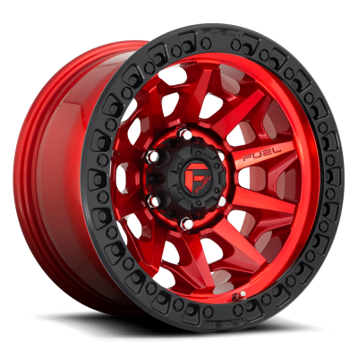 Aluminum Wheels 20X10 Covert D695 5 On 139.7 Candy Red Black Bead Ring 87.1 Bore -18 Offset Multi Spoke Fuel Off Road Wheels