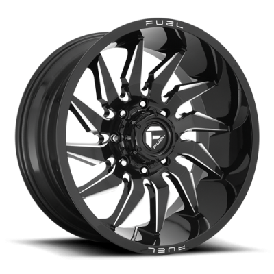 Aluminum Wheels 22X10 Saber D744 5 On 139.7 Gloss Black Milled 78 Bore -18 Offset Fuel Off Road Wheels