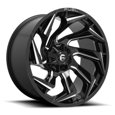 Aluminum Wheels 17X9 Reaction D753 5 On 139.7/5 On 150 Gloss Black/Milled 110.1 Bore 1 Offset Fuel Off Road Wheels