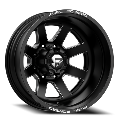 Dually Wheels 20X8.25 FF09D Dually DE09 BK 10 On 225 Matte Black Milled 170.1 Bore -202 Offset Outer Dually Fuel Off Road Wheels