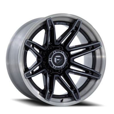 Aluminum Wheels 20X10 Brawl FC401BT 8 On 180 Gloss Black Brushed Dark Tint 124.2 Bore -18 Offset Fuel Off Road Wheels