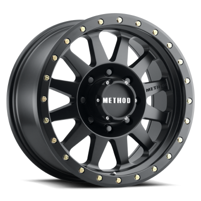 Aluminum Wheels 16x8 Double Standard MR304 Bolt Pattern 8 On 165.1 Offset 0 Lip Size 2.76 Matte Black MB Method