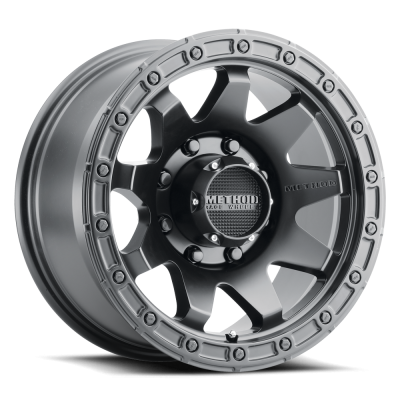 Aluminum Wheels 18x9 MR317 Bolt Pattern 8 On 165.1 Offset 18 Lip Size 0.83 Matte Black MB Method