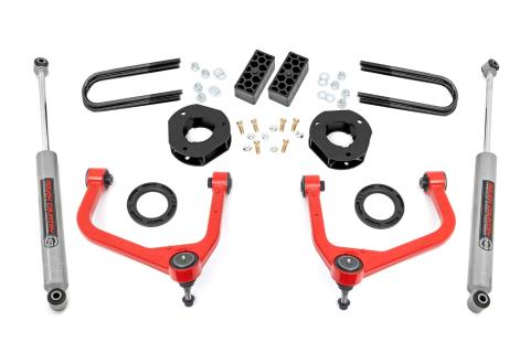 3.5 Inch Lift Kit Red Chevy Silverado 1500 2WD/4WD (2025-2026) Rough Country