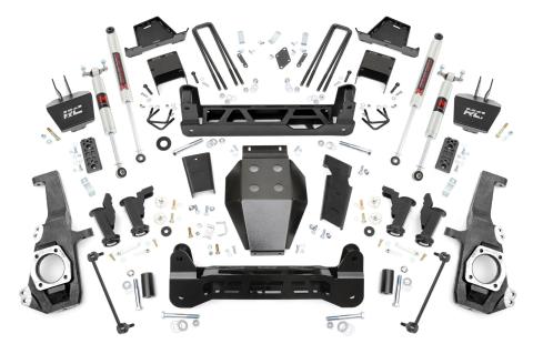 7 Inch Lift Kit Torsion Drop M1 w/ Overloads Silverado/Sierra 2500HD/3500HD (20-26) Rough Country