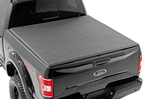Soft Tri-Fold Bed Cover 5 Foot 7 Inch Bed Ford F-150 2WD/4WD (2004-2014) Rough Country