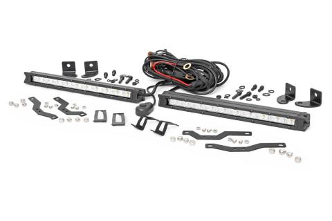 Dual 10 Inch LED Chrome Series Grille Kit 18-20 F-150 XLT Rough Country