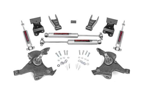 Lowering Kit 2 Inch FR 4 Inch RR Chevy C1500/K1500 Truck 2WD (88-99) Rough Country