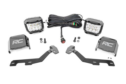 LED Light Kit Ditch Mount 3 Inch OSRAM Wide Ram 1500 2WD/4WD (2019-2026) Rough Country