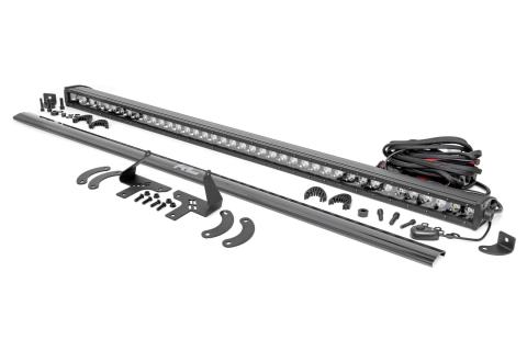 LED Light Kit Front Mount 40 Inch Black-Series Single Row Polaris RZR XP 4 1000 (2024) Rough Country
