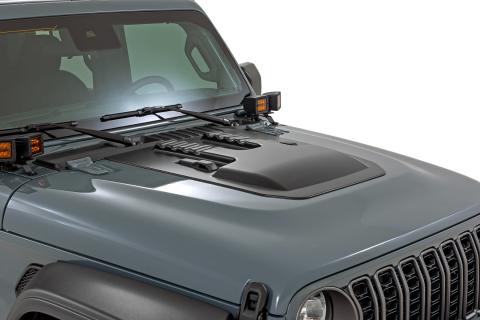 Hood Scoop PYV Hella Yella Jeep Gladiator JT/Wrangler JL 4WD (2018-2026) Rough Country