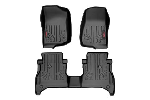 Heavy Duty Floor Mats Front & Rear w/o Under Seat Lockable Storage 20-Up Gladiator JT Rough Country