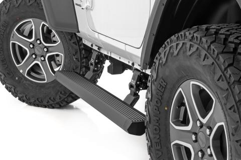 Power Running Boards Dual Electric Motor 2 Door Jeep Wrangler JL (18-26) Rough Country