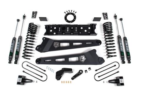 19-24 RAM 3500 4 Inch Radius Arm Gas 3 Inch Rear Block With Overload Nitro Shocks Zone Offroad