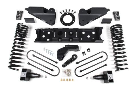 19-24 RAM 3500 4 Inch Radius Arm Bracket Gas 2 Inch Rear Block With Overload Nitro Shocks Zone Offroad