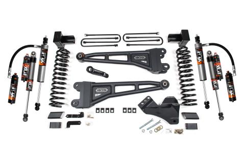 20-22 Ford F-450 4WD 4 Inch Radius Arm Suspension Lift Kit, 3.5 Inch Rear, Block - Fox 2.0 IFP Performance Series Shocks Front and Rear BDS Suspension