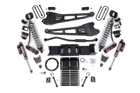 19-25 Ram 3500 4WD 3 Inch Radius Arm Suspension Lift Kit, 2 Inch Rear, Block w/o Overload, 8 Bolt Diesel - Fox 2.5 Performance Elite Series C/O Front, Fox 2.5 Performance Elite Series Rear BDS Suspension