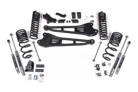 25-26 Ram 2500 4WD (Diesel) 4 Inch Radius Arm Suspension Lift Kit, 2.5 Inch Rear Lift, Coil Spring - Fox 2.5 Performance Elite Series Shocks BDS Suspension