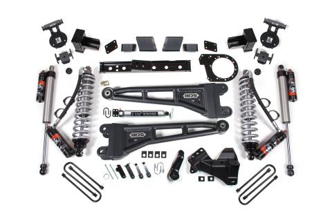 23-26 Ford F-350 DRW 4WD 7 Inch Radius Arm Suspension Lift Kit, 5 Inch Rear, Block, Diesel - FOX 2.0 IFP Performance Series Shocks Front and Rear BDS Suspension