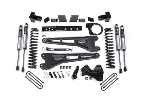 23-26 Ford F-350 DRW 4WD 7 Inch Radius Arm Suspension Lift Kit, 5 Inch Rear, Block, Diesel - NX2 Nitro Series Shocks Front and Rear BDS Suspension