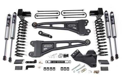 23-26 Ford F-350 DRW 4WD 5 Inch Radius Arm Suspension Lift Kit, 3 Inch Rear, Block, Gas - Fox 2.0 IFP Performance Series Front and Rear Shocks BDS Suspension