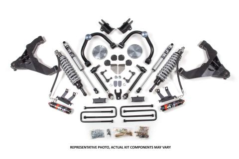 11-19 Chevrolet Silverado 2500HD/3500HD - GMC Sierra 2500HD/3500HD 4WD (Diesel) 3 Inch Coilover Conversion Kit, 2 Inch Rear Lift, Block w/o Overload - Fox 2.5 Performance Elite Series C/O, Fox 2.0 IFP Performance Series Shocks BDS Suspension