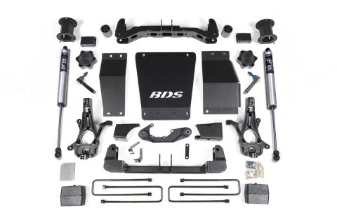 14-18 Chevrolet Silverado 1500 - GMC Sierra 1500 4WD 4.5 Inch Suspension Lift Kit (Cast Steel), 3 Inch Rear Lift, Block, Fox 2.0 IFP Performance Series Shocks BDS Suspension
