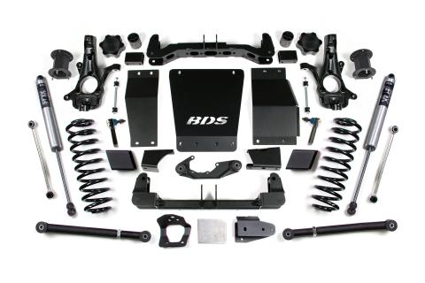 15-20 Chevrolet SUV - GMC SUV 4WD 6 Inch Suspension Lift Kit (Aluminum / Stamped Steel), 5 Inch Rear Lift, Coil Spring, Fox 2.0 IFP Performance Series Shocks BDS Suspension