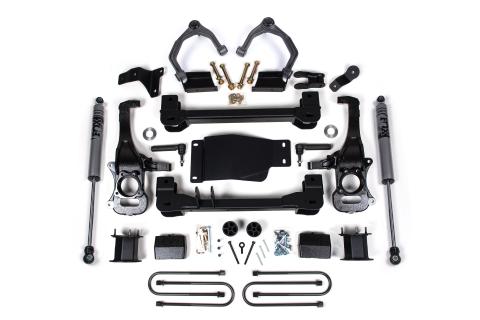 4 Inch Lift Kit For 25-Up Silverado/Sierra 1500 4WD 3 Inch Rear Block Spacer Front Nitro Series Rear Shock Zone Offroad
