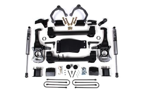 4 Inch Lift Kit For 25-Up Silverado/Sierra 1500 Custom Trail Boss/LT Trail Bass/AT4 4WD 3 Inch Rear Block Spacer Front Nitro Series Rear Shock Zone Offroad