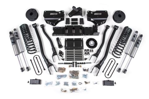 25-26 Ram 3500 (Gas) 4 Inch 4-Link Suspension Lift Kit W/ Indexing Ring, 3 Inch Rear Lift, OE Air Bag - Fox 2.5 IFP PS Shocks BDS Suspension