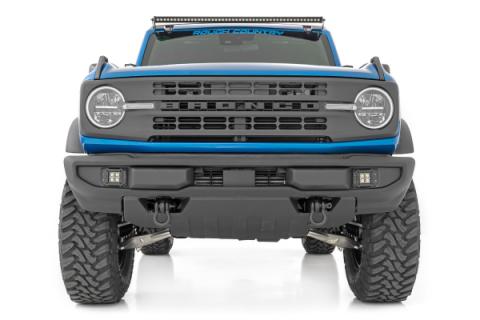 LED Light Upper Windshield 50 Inch Black Single Row 21-Up Ford Bronco Rough Country