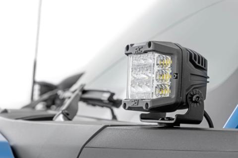 LED Light Ditch Mount 2 Inch Black Series Pair White DRL 21-Up Ford Bronco Rough Country