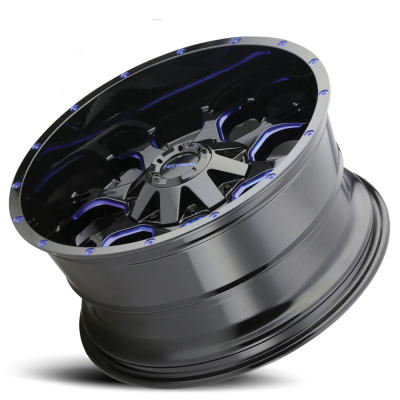 Mayhem Offroad Wheels Warrior 8015 BL 20x9 Prism Blue Black 0 Off Set 6 Lug 5 BSM 106 Bore Cast Aluminum