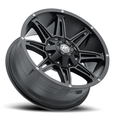 Mayhem Offroad Wheels Rampage 8090 MB 20x10 Black -25 Off Set 8 Lug 4.52 BSM 124.1 Bore Cast Aluminum