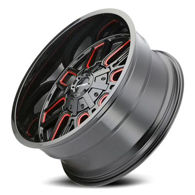 Mayhem Offroad Wheels Cogent 8107 RD 20x12 Prism Red Black -51 Off Set 6 Lug 4.49 BSM 106 Bore Cast Aluminum