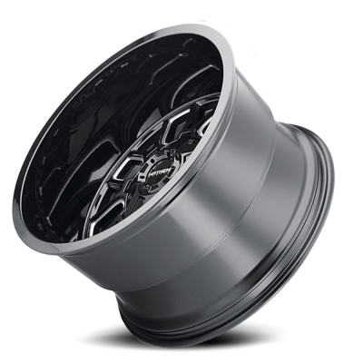 Mayhem Offroad Wheels Cogent 8107 GB 18x9 Milled Spokes Gloss Black 0 Off Set 8 Lug 5 BSM 130.8 Bore 165.1 Bolt Circle Cast Aluminum