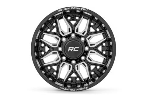 86 Series Wheel One-Piece Gloss Black 20x10 6x5.5 -25mm Rough Country