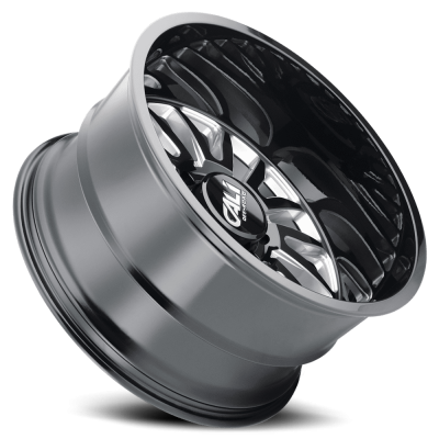 Cast Aluminum Wheels Summit 9110 GB-M 20x10 Milled Spokes Gloss Black 8 On 180 Bolt Pattern -25 Offset Cali Offroad Wheels
