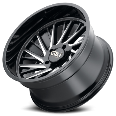 Cast Aluminum Wheels Purge 9114 GB 20x12 Milled Gloss Black 8 On 165.1 Bolt Pattern -51 Offset Cali Offroad Wheels
