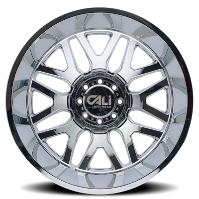 Dually Wheels Invader Dually 9115D CH 24x8.25 Chrome 8 On 165.1 Bolt Pattern -232 Offset Cali Offroad Wheels